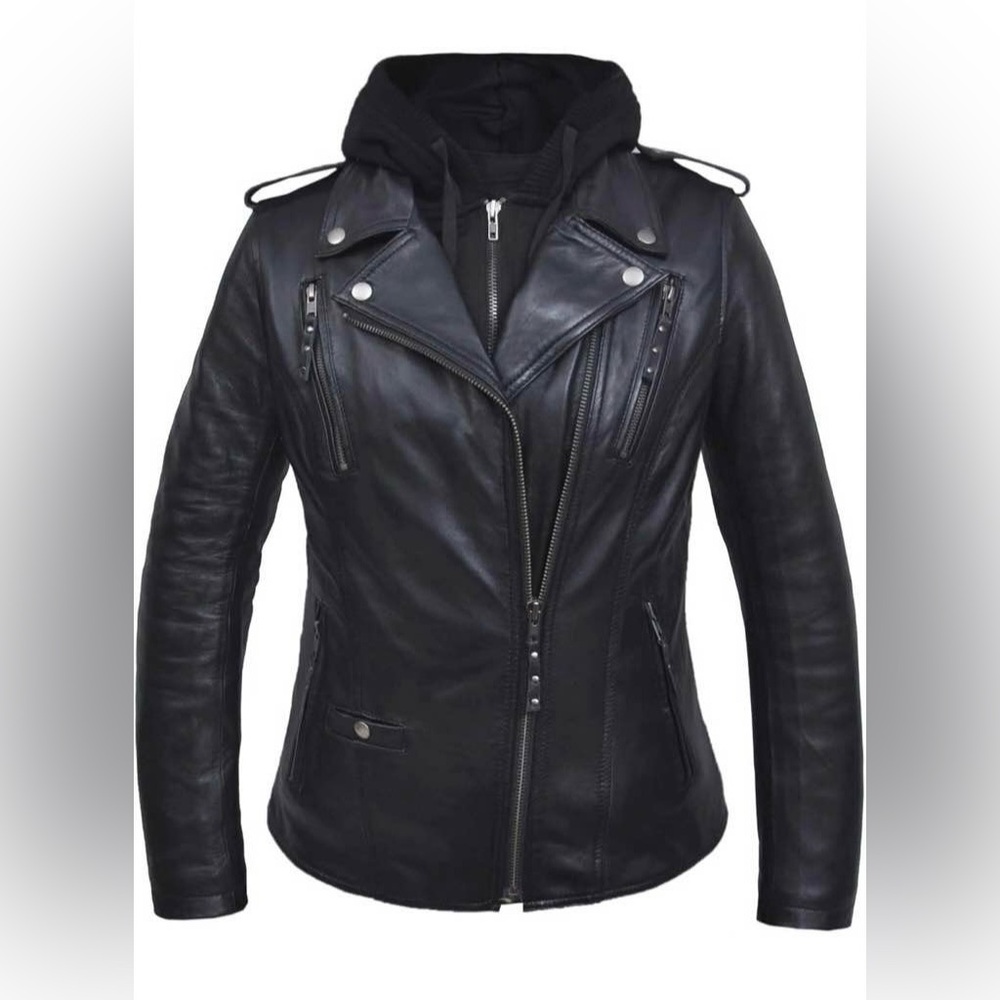 Derringer Women’s Leather Motorcycle Jacket *NWT*